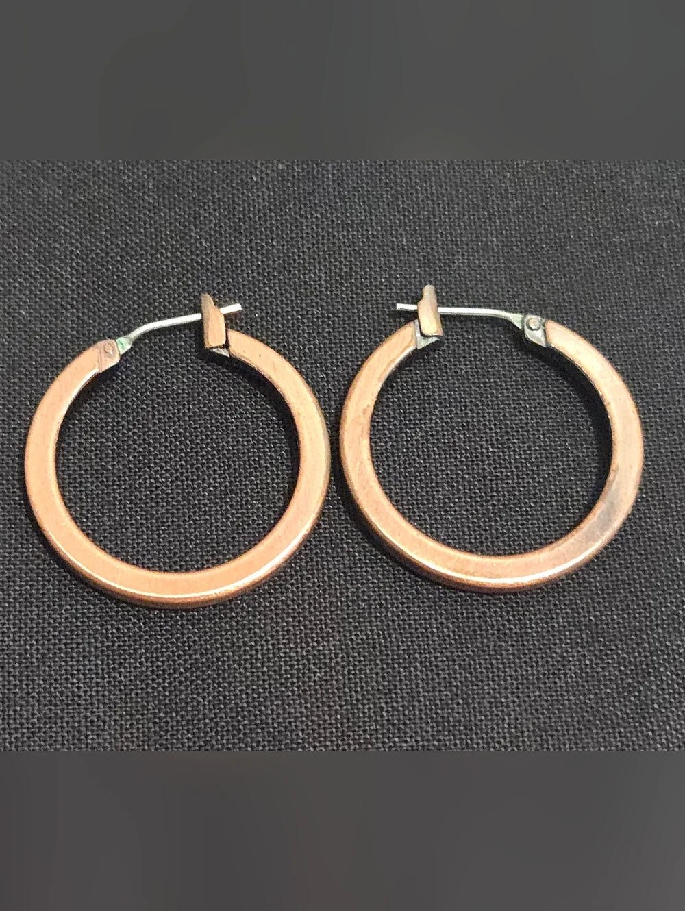 Vintage Copper Hoop Earrings - Picture 1 of 5